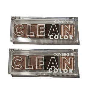 LOT Set of 2 Covergirl Clean Color Eyeshadow Palettes #232 Cool Berry NEW!